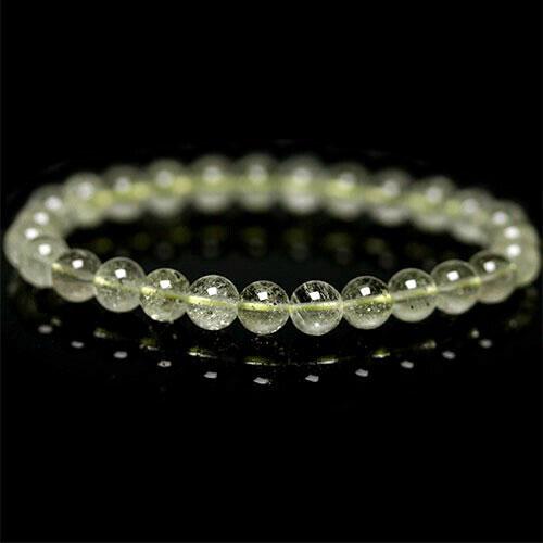 K1851-6m〕高品質 約6mm リビアングラス 隕石 ブレスレット Libyan