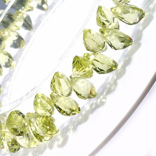 K1854-7〕高品質 宝石ルースカット レモンクォーツ Lemon Quartz ペア