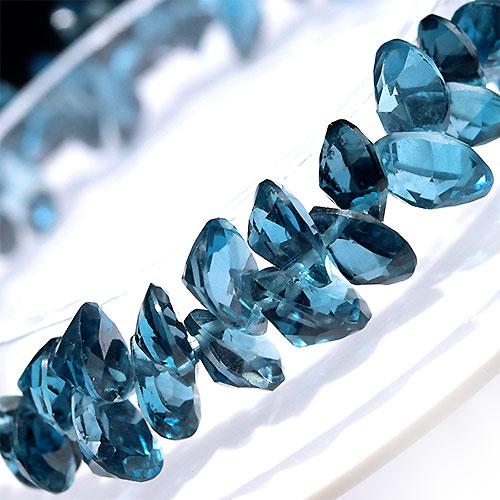 K1854-8〕高品質 宝石ルースカット ロンドンブルートパーズ Topaz ペア