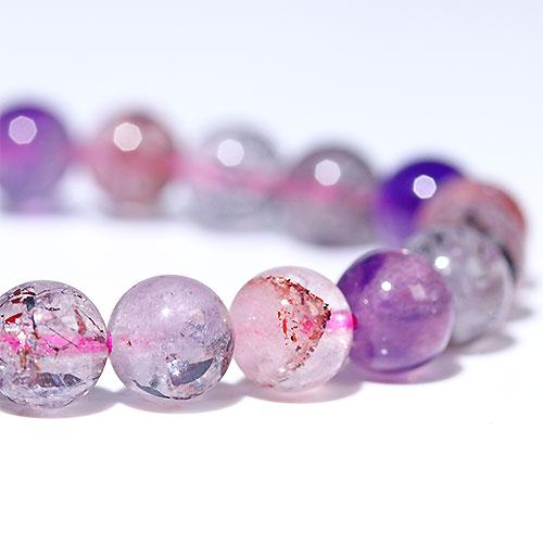 スーパーセブン アメジスト×水晶 7mm±0.5 セイクリッドセブン K1877-5