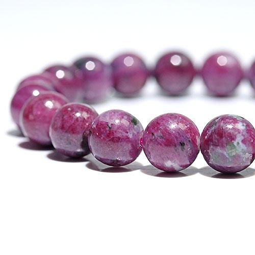 K1931-8〕約9mm 天然ルビー Ruby ブレスレット コランダム 紅玉 