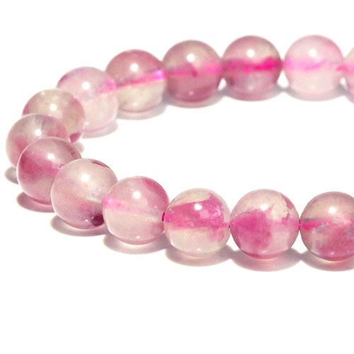 K1953-2〕約8mm ピンクトルマリンシリカ ブレスレット Tourmaline 