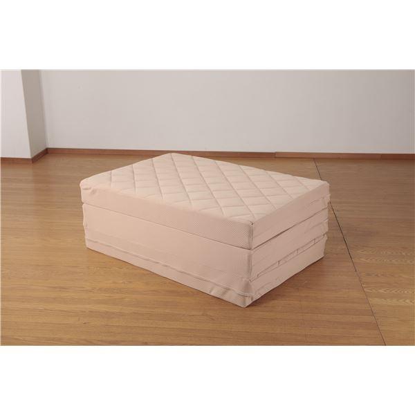 アキレス吸湿速乾キルトバランスマットレス 〔12cm厚〕 日本製 ベージュ〔代引不可〕 アキレス吸湿速乾キルトバランスマットレス 日本製