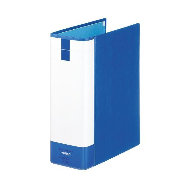 (まとめ) ライオン事務器 パイプ式ファイル(環境) 両開き A4タテ 800枚収容 背幅101mm ブルー No.783RK 1冊 〔×5セット〕