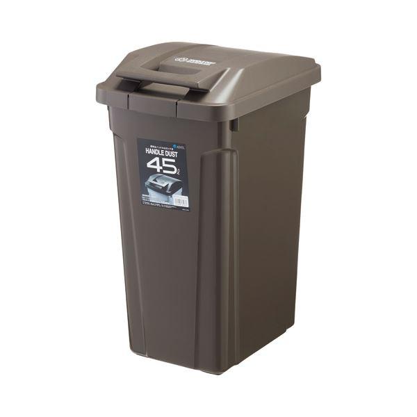 （まとめ） アスベル SPハンドル付ダストボックス 45L ブラウン 1個 〔×2セット〕