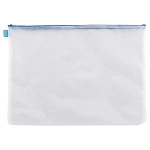 （まとめ） TANOSEE メッシュケース A3 タテ340×ヨコ470mm 青 1枚 〔×10セット〕