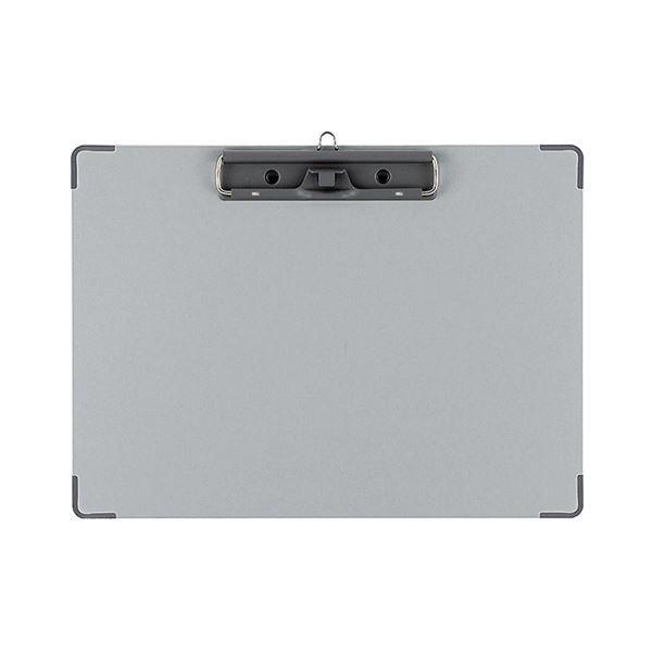 (まとめ) コクヨ 用箋挟B(クロス貼り) A4ヨコ グレー ヨハ-23 1枚 〔×15セット〕