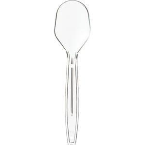 (まとめ) サンナップ 試食用 ミニスプーン 100mm 個包装 MS100P-CL 1パック(100本) 〔×20セット〕