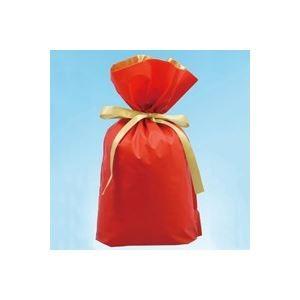 (業務用20セット)　カクケイ　梨地リボン付き巾着袋　L　20枚FK2402　赤