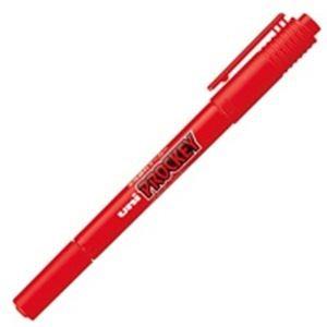 欲しいの 三菱鉛筆 (業務用300セット) 水性ペン/プロッキーツイン 赤 PM-120T.15 水性顔料インク 〔細字/極細〕 万年筆