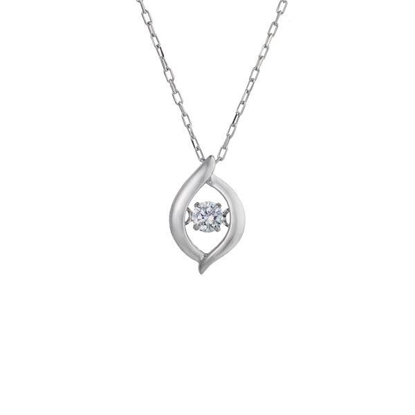 ダンシングストーンペンダント/ネックレス〔プラチナPt900・天然ダイヤモンド0.03ct〕FTW-2356_Pt