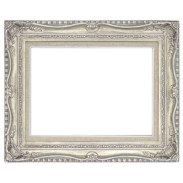 油絵額縁／油彩額縁 〔F10 シルバーアクリル〕 黄袋 吊金具付き 高級感