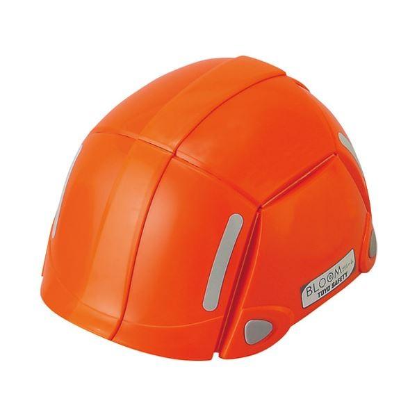 （まとめ） トーヨーセフティー 折りたたみヘルメットNo.100 オレンジ〔×3セット〕