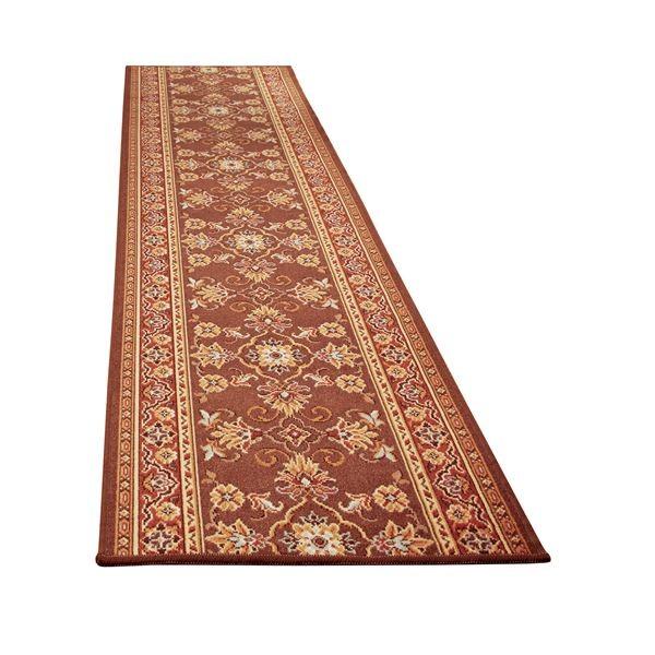 ベルギー製 廊下敷き/ラグマット 〔78×440cm ベージュ〕 長方形 防滑 撥水 撥油加工 高耐久性 〔玄関 キッチン〕〔代引不可〕