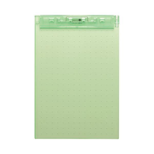 (まとめ）LIHITLAB 超薄型クリップボードA4E黄緑 A-5067-6〔×10セット〕