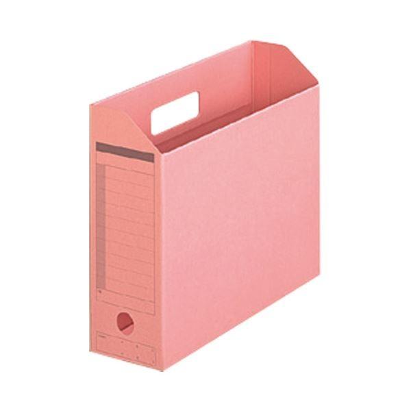 （まとめ）プラス ボックスファイルFL-051BF A4E ピンク 10個〔×10セット〕