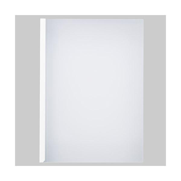 (まとめ) TANOSEE 薄型スリムレールホルダーA4タテ 20枚とじ 白 1パック(30冊) 〔×10セット〕