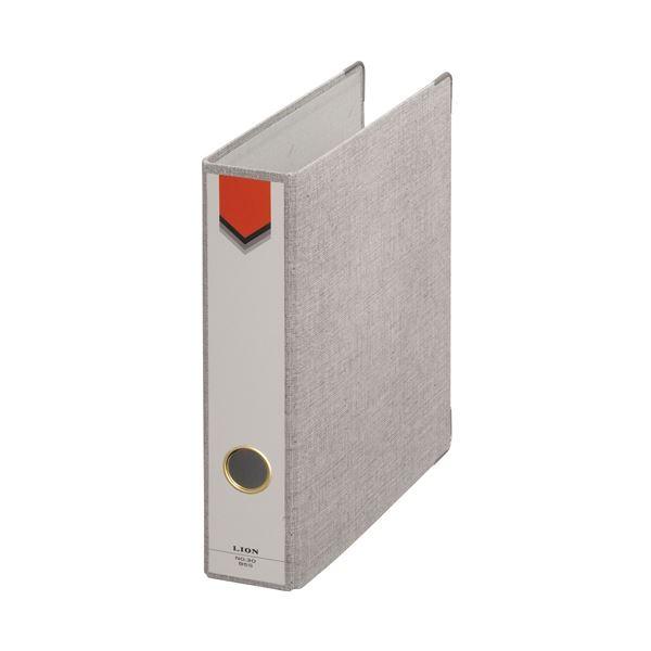 (まとめ) ライオン事務器 スモールファイルB5タテ 2穴 270枚収容 背幅60mm グレー No.30-B5S 1冊 〔×10セット〕