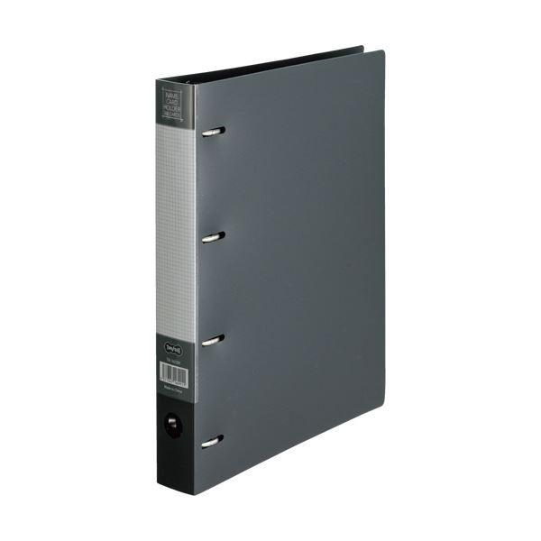 (まとめ) TANOSEE 名刺ホルダー 差替式A4タテ 4穴 360名用 ヨコ入れ ブラック 1冊 〔×10セット〕