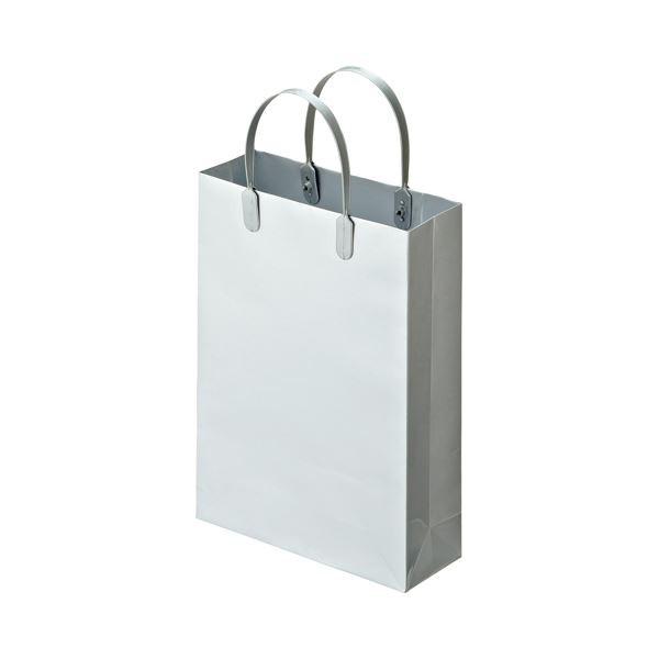 (まとめ) TANOSEE ラミネートバッグ 小 ヨコ225×タテ310×マチ幅80mm シルバー 1パック（10枚） 〔×10セット〕