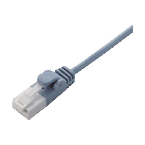 (まとめ) エレコムツメ折れ防止スリムLANケーブル(Cat6) ブルー 1.5m LD-GPST/BU15 1本 〔×30セット〕