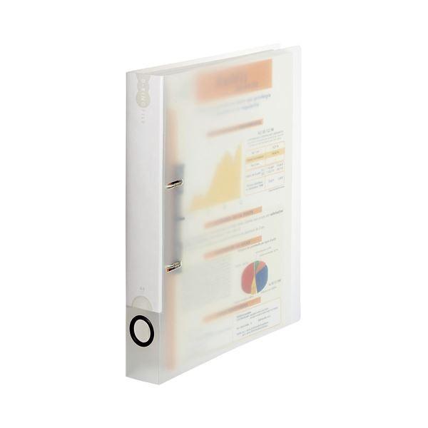 (まとめ) TANOSEE Dリングファイル（PP表紙） A4タテ 2穴 250枚収容 背幅43mm クリア 1冊 〔×30セット〕