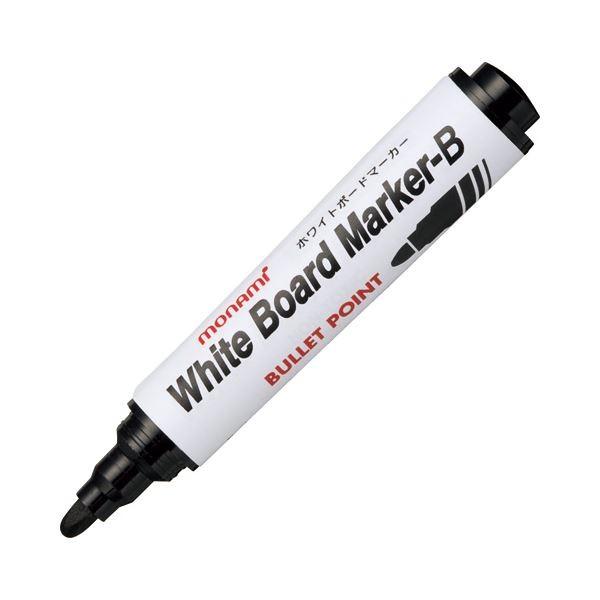 (まとめ) モナミ ホワイトボードマーカーB 丸芯 黒 10501 1本 〔×100セット〕