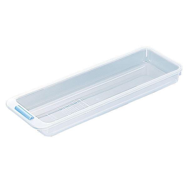 (まとめ) 冷蔵庫用 ロングトレー/収納プレート 〔12.5×36.8×高さ3.7cm〕 キッチン収納 〔×120個セット〕