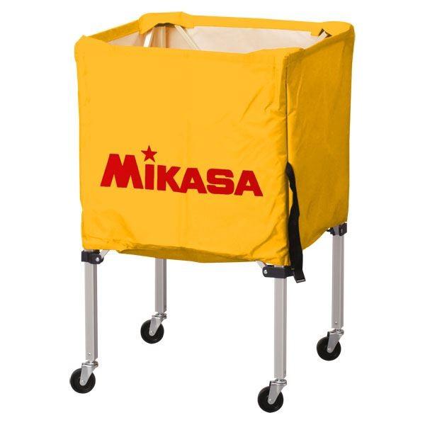 MIKASA（ミカサ）器具 ボールカゴ 箱型・小（フレーム・幕体・キャリーケース3点セット） イエロー 〔BCSPSS〕