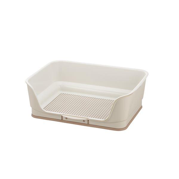 （まとめ）お掃除簡単ステップ壁付トイレ レギュラー アイボリー (ペット用品) (×2セット） まとめ）お掃除簡単ステップトレー レギュラー ダークブラウン (ペット