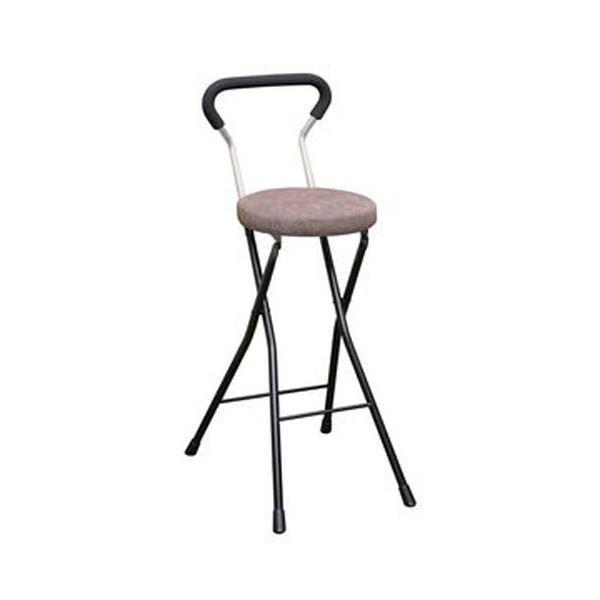 折りたたみ椅子 幅36cm ブラウン×ブラック 日本製 スチールパイプ 持ち運び便利 1脚販売 完成品 リビング 在宅ワーク〔代引不可〕