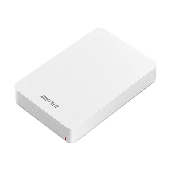 バッファロー MiniStation USB3.1（Gen1）対応 耐衝撃ポータブルHDD 4TB ホワイト HD-PGF4.0U3-GWHA 1台 直送・代引不可 バッファロー MiniStation USB3.1（Gen1）対応 耐衝撃