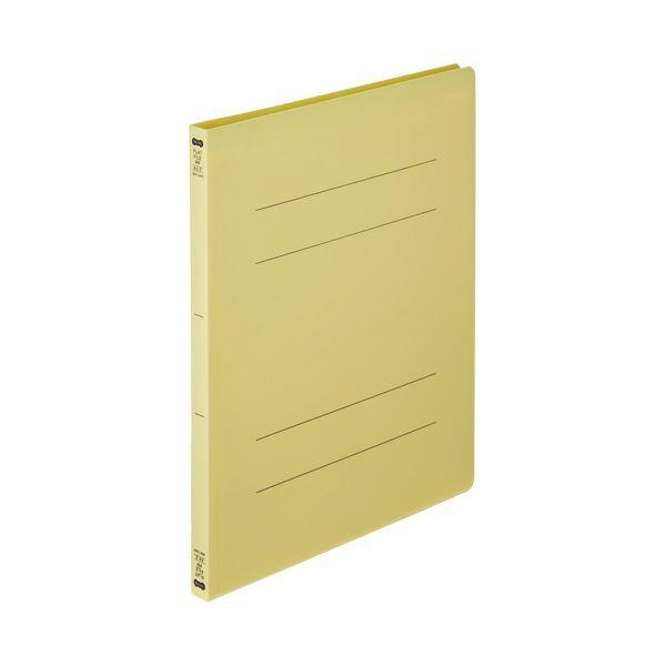 （まとめ）TANOSEE フラットファイル（再生PP） A4タテ セミワイド 150枚収容 背幅18mm イエロー 1パック（5冊） 〔×10セット〕