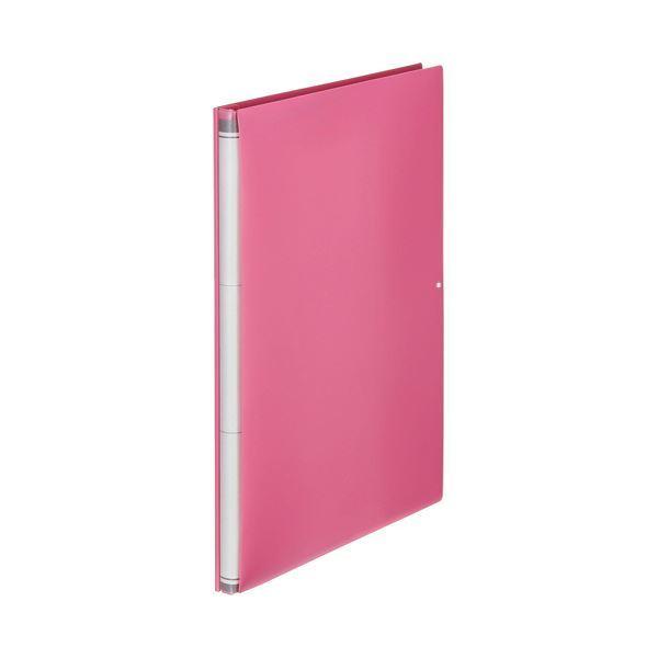 （まとめ）TANOSEE 背幅伸縮フラットファイル（PP表紙） A4タテ 1000枚収容 背幅15〜115mm ピンク 1冊 〔×30セット〕