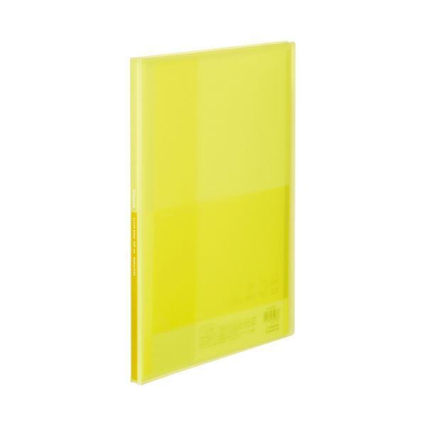 （まとめ）コクヨ クリヤーブック（Glassele） 固定式 A4タテ 20ポケット イエロー ラ-GL20Y 1冊 〔×50セット〕