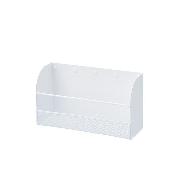 （まとめ） LIHIT LAB マグネットラック L 横型 白 〔×3セット〕