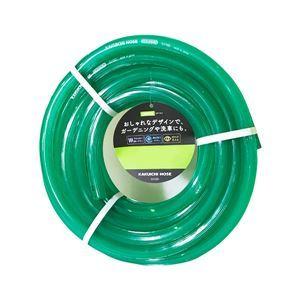 〔4個セット〕 カクイチ ガーデン 30m巻 クリアーグリーン 内径15mm 外径20mm G115D ホース