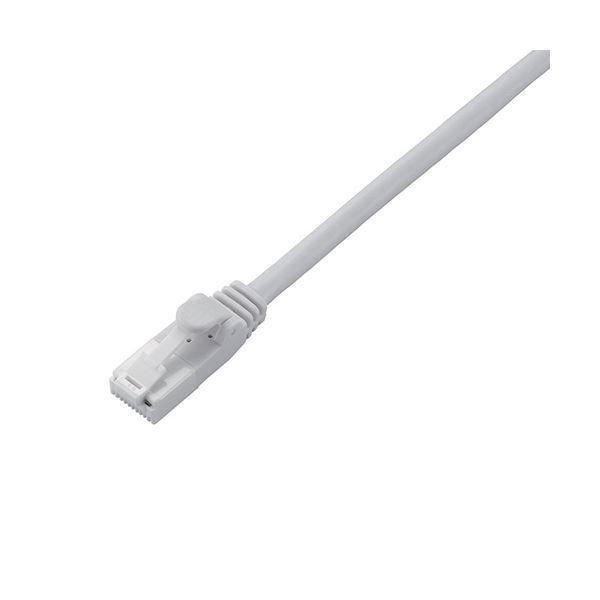 （まとめ） エレコム EU RoHS指令準拠 CAT5E対応 爪折れ防止 LANケーブル 20m/簡易パッケージ仕様（ホワイト） LD-CTT/WH20/RS 〔×2セット〕