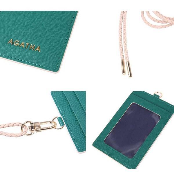 AGATHA（アガタ）AGT211-324 レザー仕様のネックストラップ付カードケース グリーン QG9443036037(9302円)