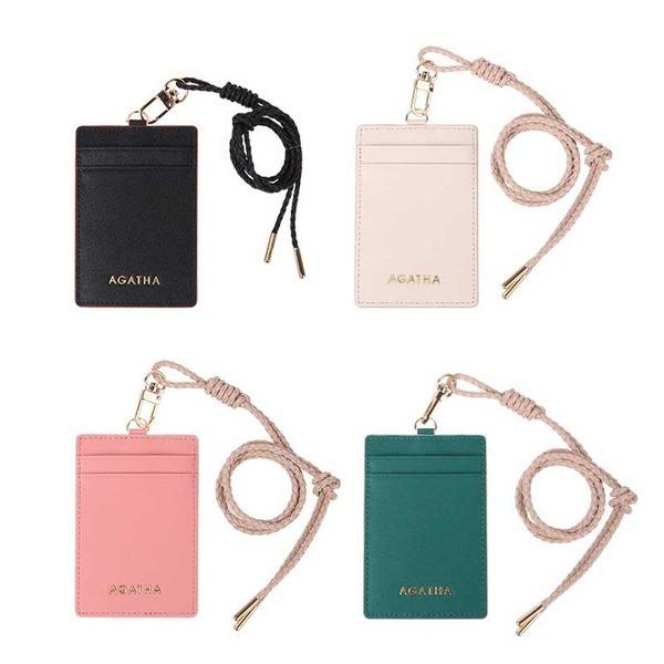 AGATHA（アガタ）AGT211-324 レザー仕様のネックストラップ付カードケース グリーン QG9443036037(9302円)