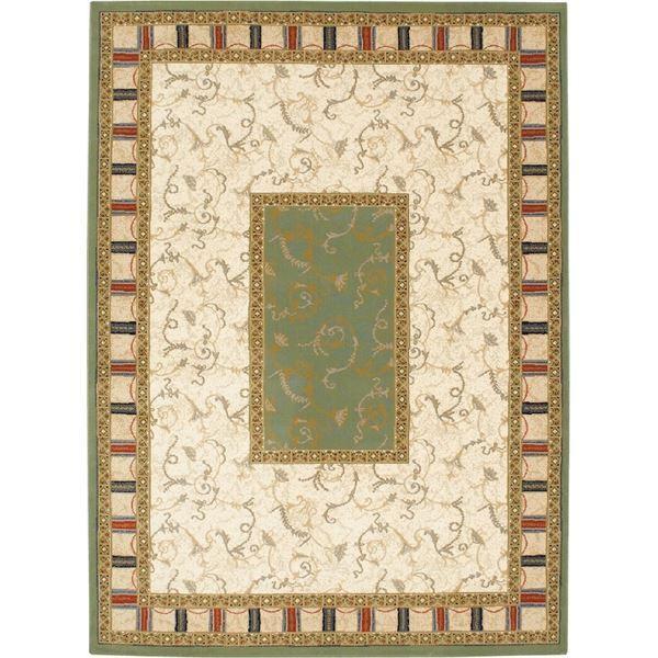 防炎 ラグマット/絨毯 〔約80×340cm アイボリー〕 ホットカーペット対応 ウィルトン グランドール プレーベル 8797/IVO〔代引不可〕