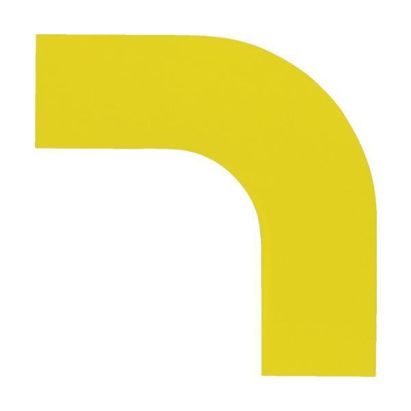 (まとめ) 日本緑十字社 コーナー用ガードテープ(50mm幅用) 黄 屋内用 150023 1パック(10枚) 〔×3セット〕