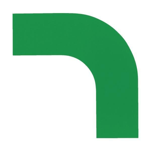 (まとめ) 日本緑十字社 コーナー用ガードテープ(50mm幅用) 緑 屋内用 150022 1パック(10枚) 〔×3セット〕