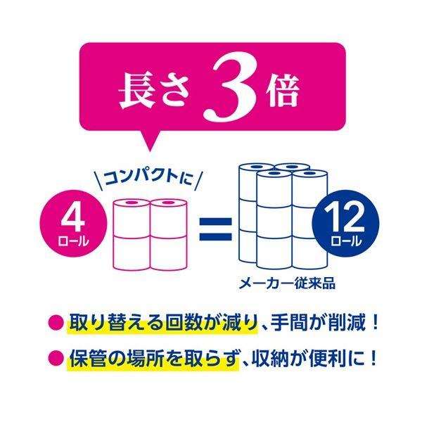 販売アウトレット (まとめ) 日本製紙クレシア スコッティ フラワーパック 3倍長持ち ダブル 芯あり 75m 1パック(4ロール) 〔×20セット〕