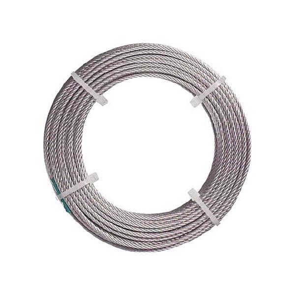 (まとめ) TRUSCO ナイロン被覆ステンレスワイヤロープ 1.5mm×10m CWC-15S10 1巻 〔×5セット〕
