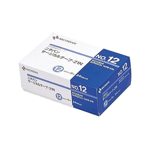 （まとめ）ニチバン サージカルテープ-21NNo.12 12mm×9m STN12 1箱(24巻)〔×3セット〕