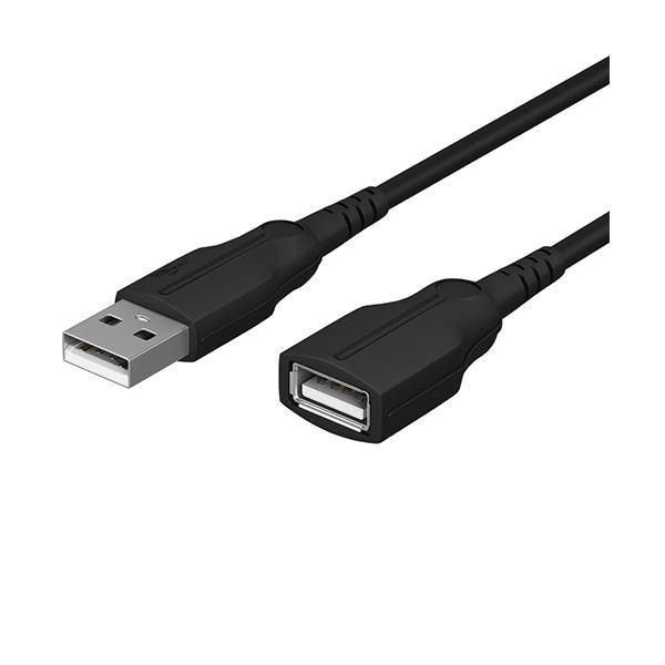 （まとめ）オウルテック USB延長ケーブルブラック 2m OWL-CBKE20-BK 1本〔×10セット〕