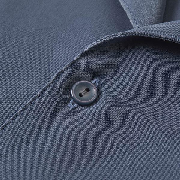 形状安定シルキータッチ半袖シャツ ブラック XL