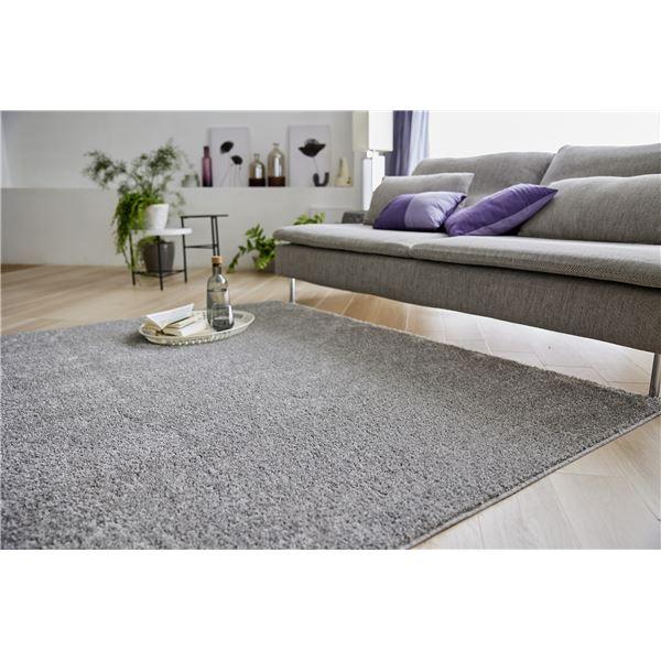 スミノエ 洗える ラグ ルフレ 約幅190×長さ240cm グレー 日本製〔代引不可〕 スミノエ 洗える ラグ ルフレ 約幅190×長さ240cm グレー