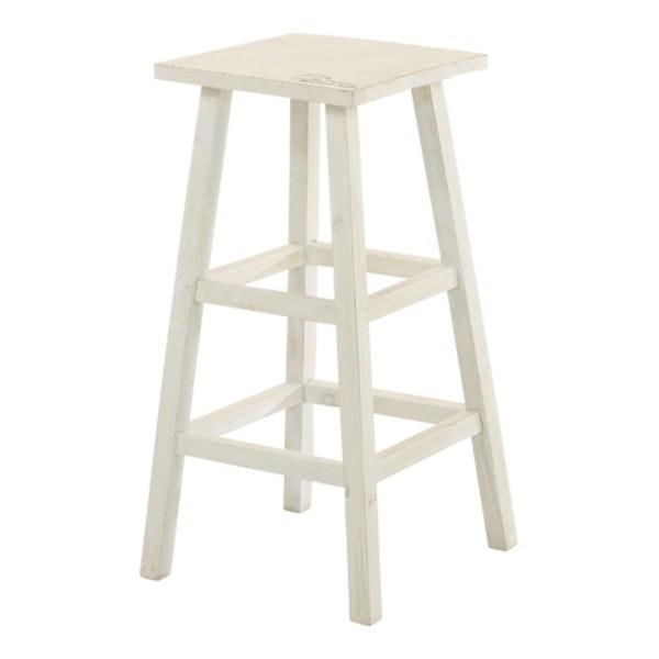 〔2個セット〕 フラワースタンド 約幅285mm ハイタイプ スクエア型 ホワイト 木製 moku プランタースタンド ガーデニング用品〔代引不可〕